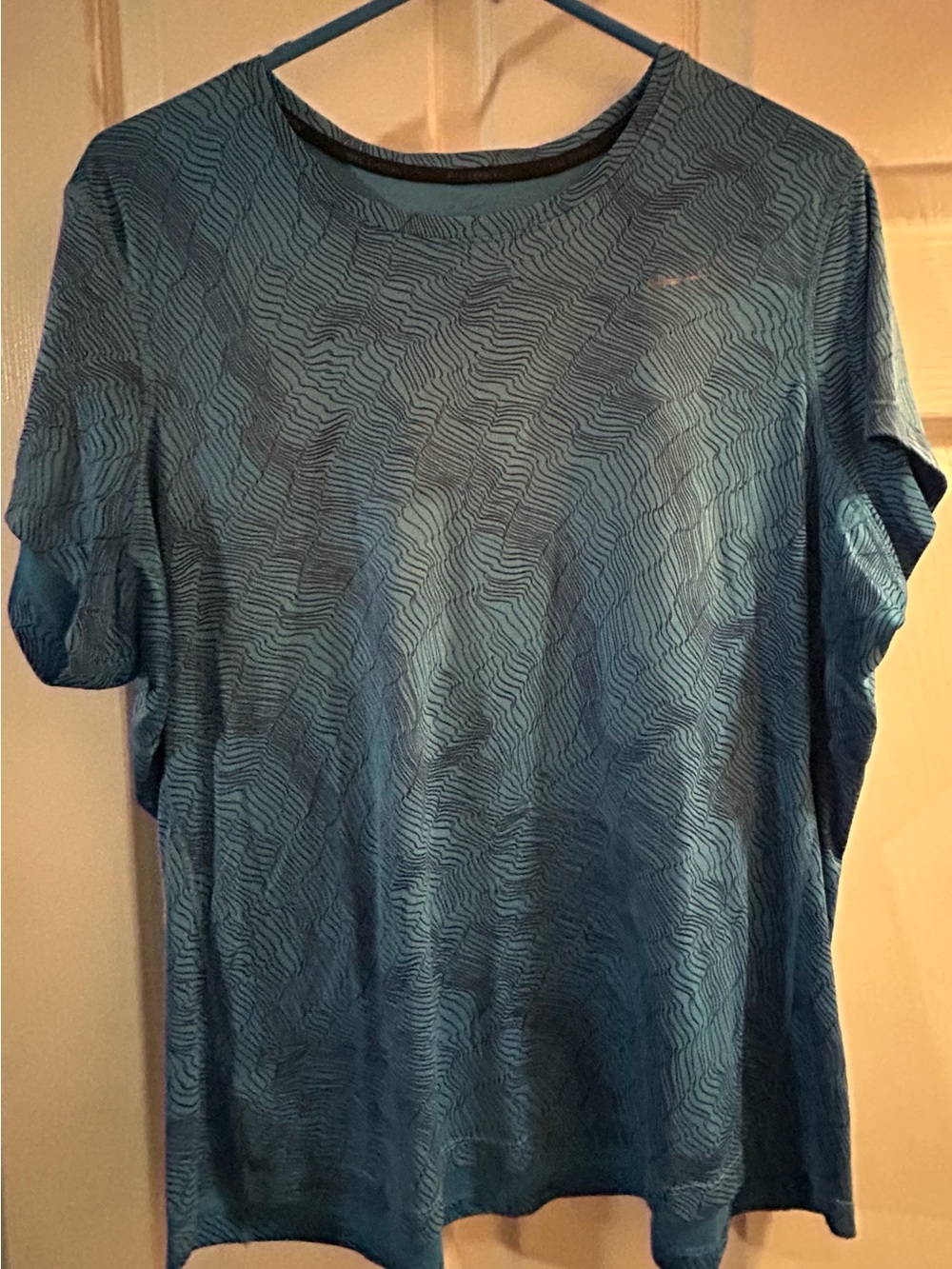 Nike Men's Teal Gradient Short-Sleeve Athletic Running Tee